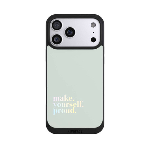 Apple iPhone 17 Pro Max NIVOpure Make Yourself Proud Quote-Mint and Gradient