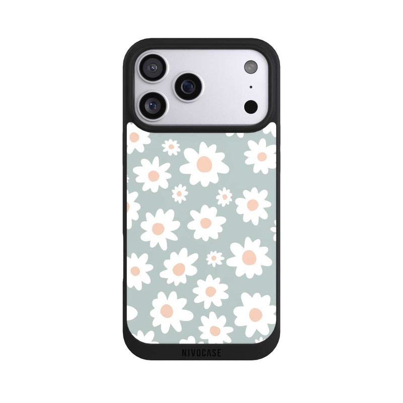 iPhone 17 Pro Max NIVOpure Daisy Flower Seamless Pattern Green