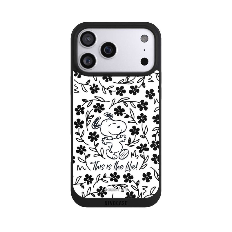 iPhone 17 Pro Max NIVOpure Snoopy This Is The Life Noir & Blanc