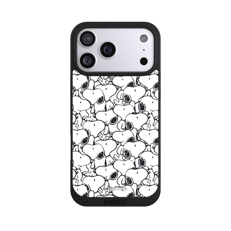 iPhone 17 Pro Max NIVOpure Snoopy Muster Schwarz und Weiß