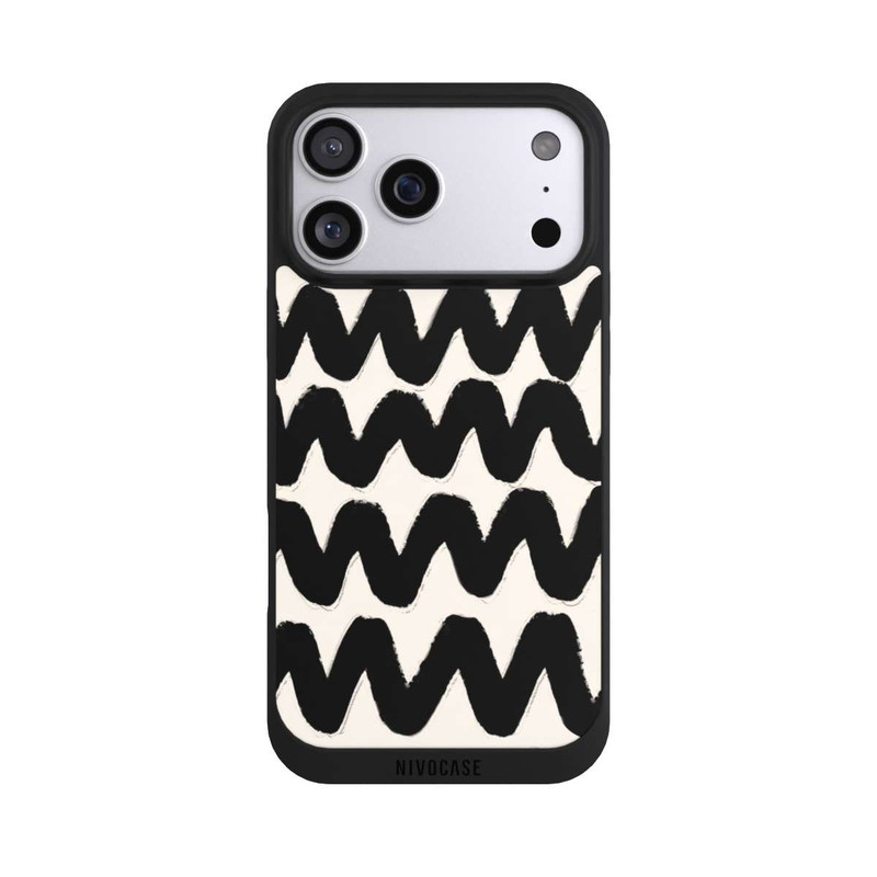 iPhone 17 Pro Max NIVOpure Vagues Noires Pattern
