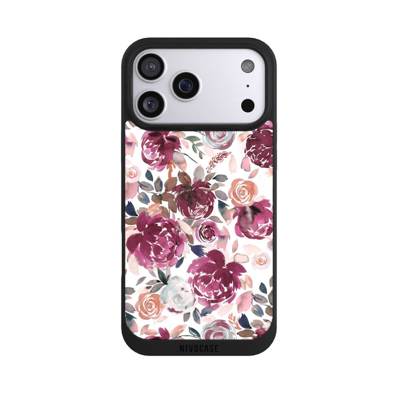 iPhone 17 Pro Max NIVOpure Autumn Peonies and roses Pink