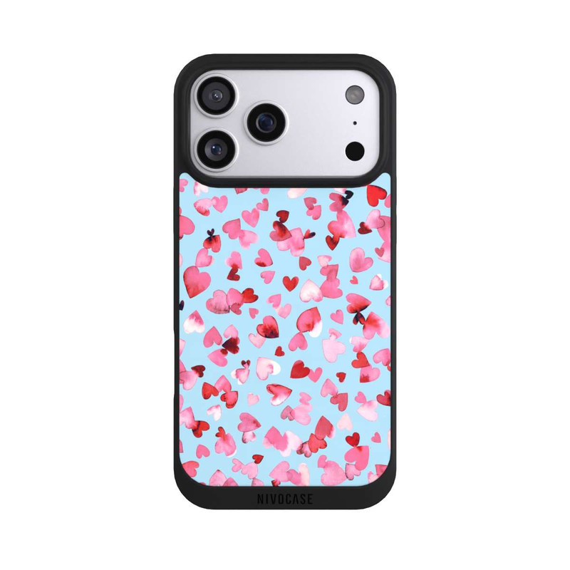 iPhone 17 Pro Max NIVOpure Valentinstagsherzen in rosa blau