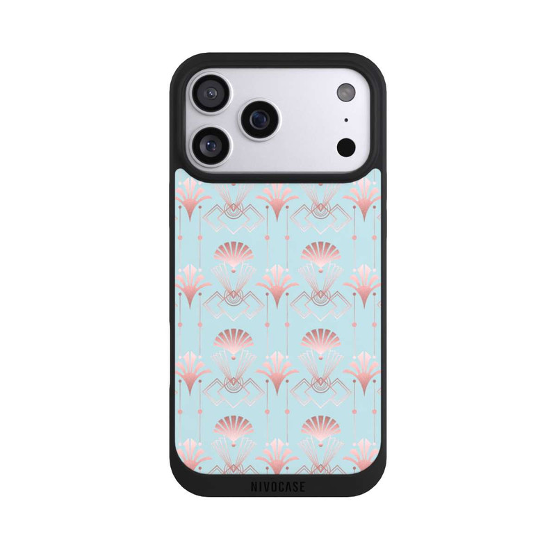 iPhone 17 Pro Max NIVOpure Art Deco Rose Gold Elegance Blue