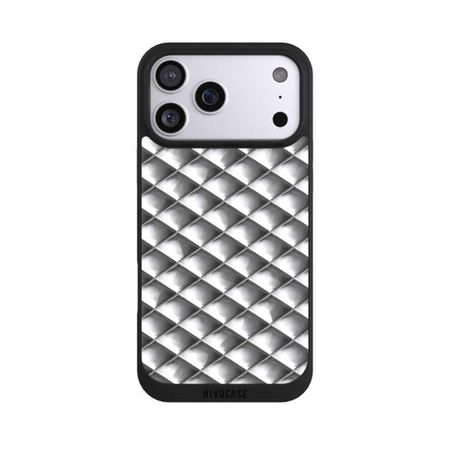 Apple iPhone 17 Pro Max NIVOpure Glamour Silver Squares