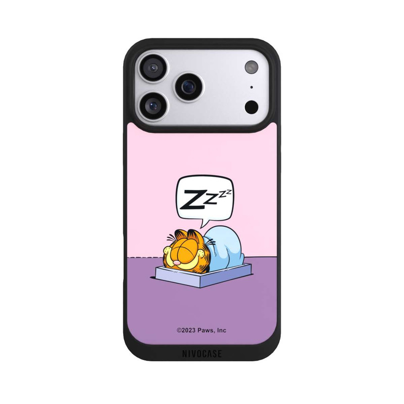 iPhone 17 Pro Max NIVOpure Garfield Attaque de sieste rose