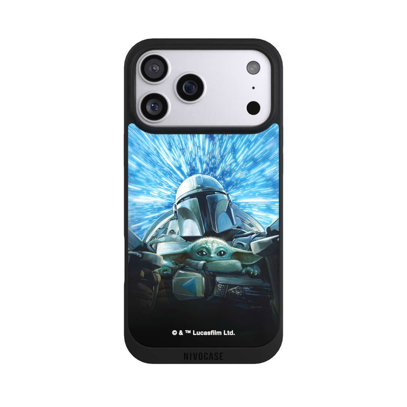 iPhone 17 Pro Max NIVOpure Grogu et Mando Flying Blue