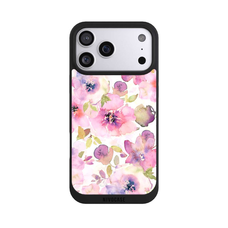 iPhone 17 Pro Max NIVOpure Tapete mit rosa Blumen