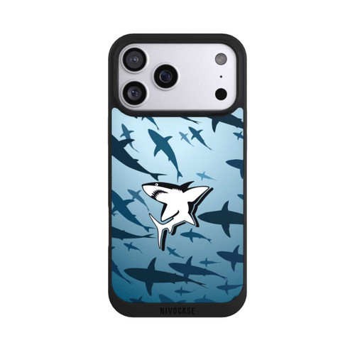 Apple iPhone 17 Pro Max NIVOpure Haie Muster Blau