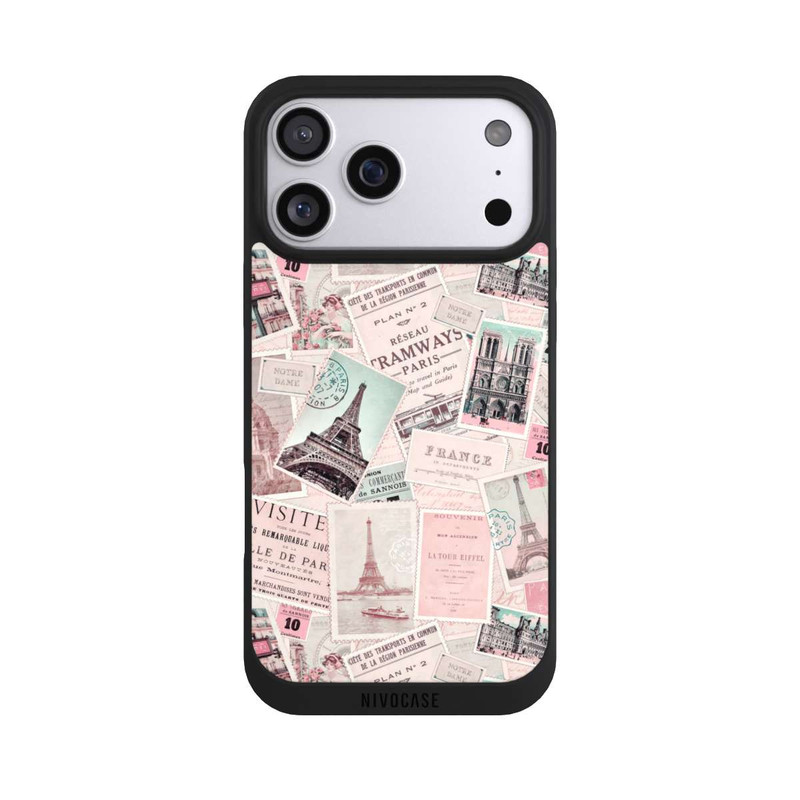 iPhone 17 Pro Max NIVOpure Vintage Paris Postcards Pattern