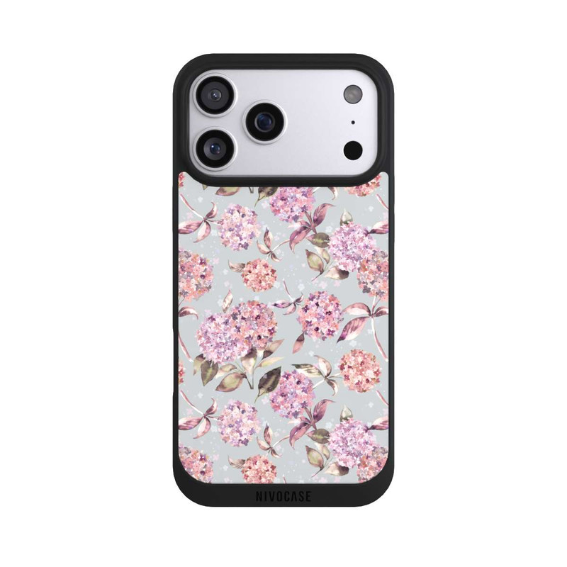 iPhone 17 Pro Max NIVOpure Pastel Magic Hydrangea Floral Watercolor Pink