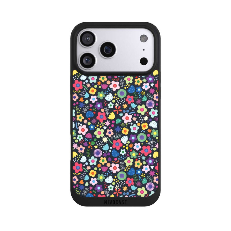 iPhone 17 Pro Max NIVOpure Psychedelic Flowers Multi Black