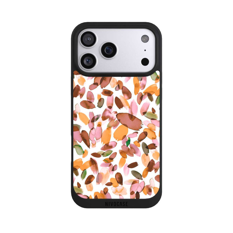 iPhone 17 Pro Max NIVOpure Watercolor Petal Stains Orange