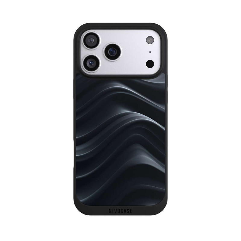 iPhone 17 Pro Max NIVOpure Black Waves Texture
