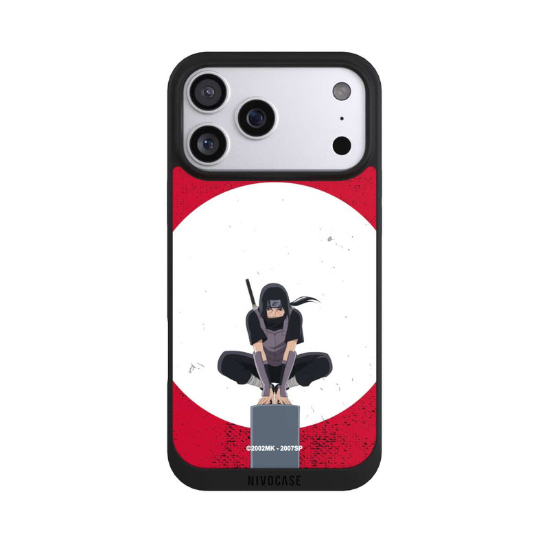 iPhone 17 Pro Max NIVOpure Itachi Uchiha Symbol Roter Hintergrund