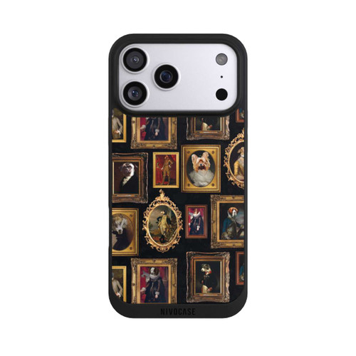 Apple iPhone 17 Pro Max NIVOpure Bilderrahmen Muster Hunde altmodisch mit KI