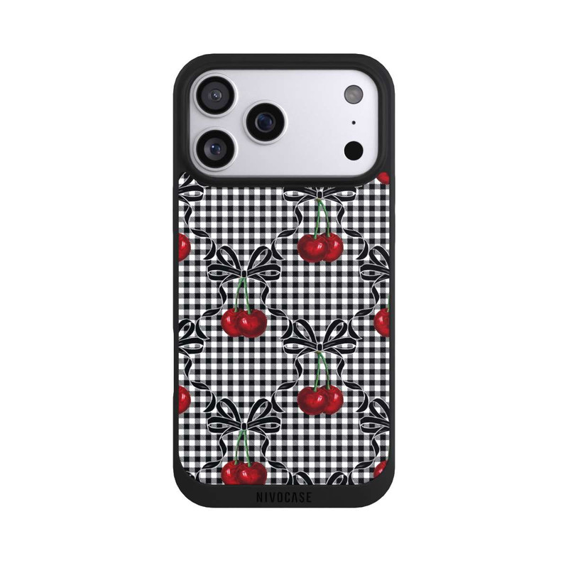 iPhone 17 Pro Max NIVOpure Cherry Pattern Black