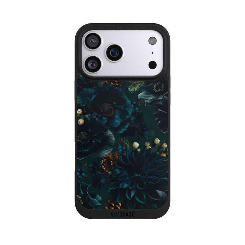 iPhone 17 Pro Max NIVOpure Blumenmuster Grün und Blau