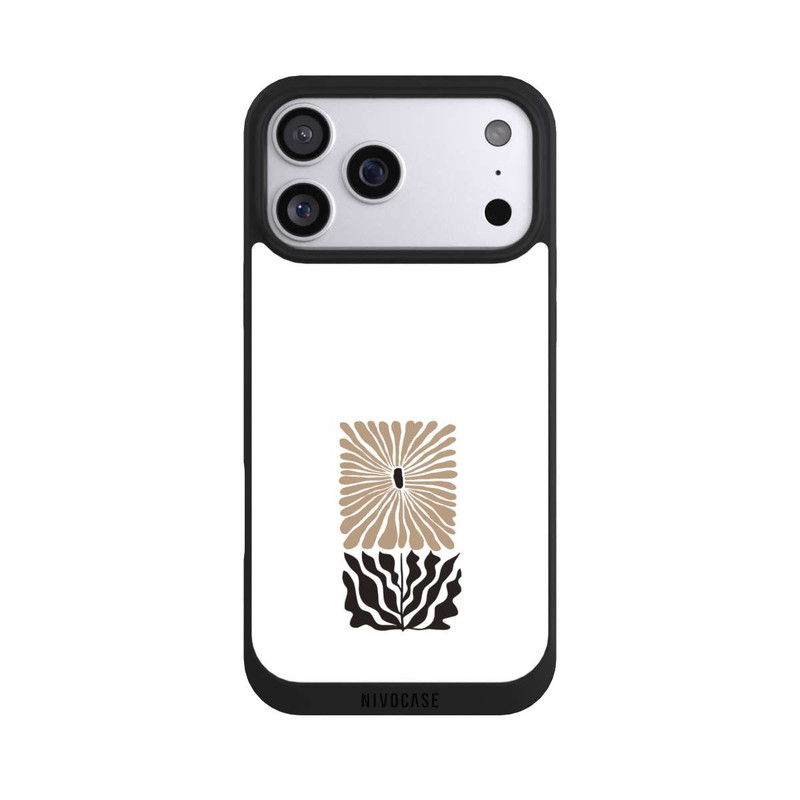 iPhone 17 Pro Max NIVOpure Eckige Blume Dunkelbraun