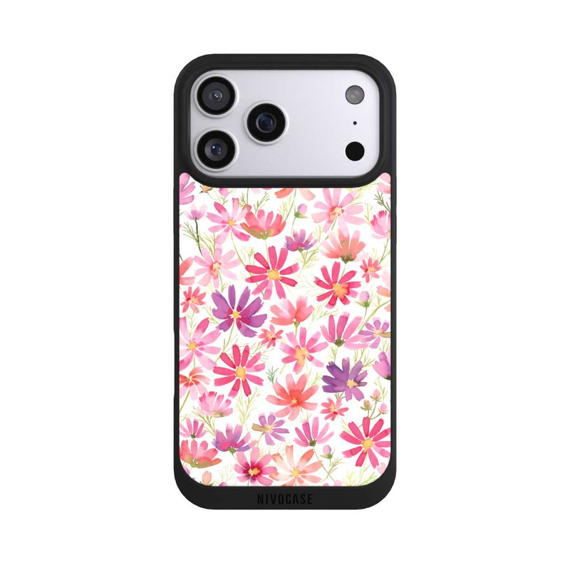 iPhone 17 Pro Max NIVOpure Boho Cosmos Flowers Purple
