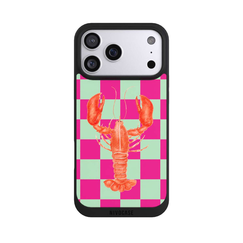 iPhone 17 Pro Max NIVOpure Pink Checkers Lobster