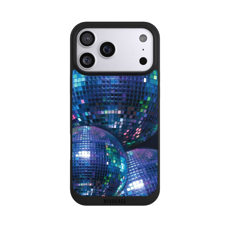 iPhone 17 Pro Max NIVOpure Discokugel Blau Schwarz Partytime mit KI