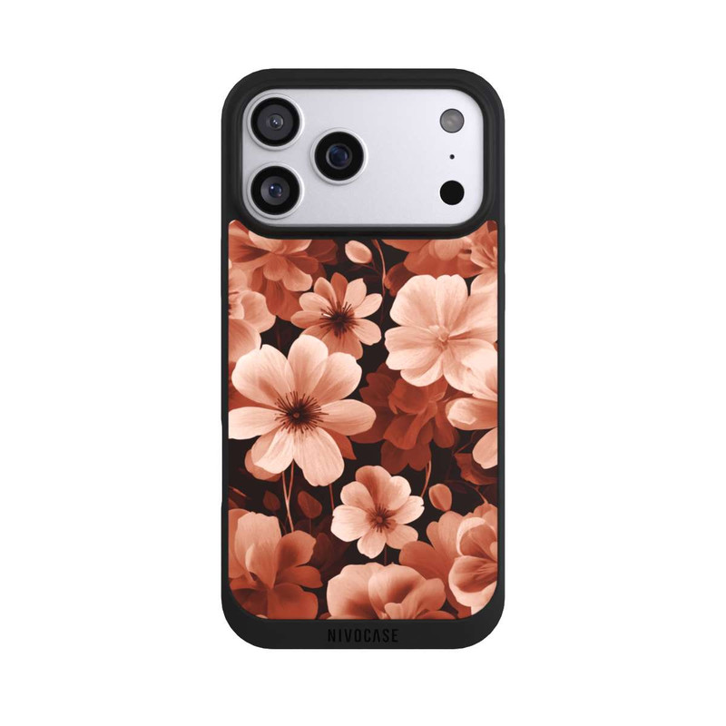 iPhone 17 Pro Max NIVOpure Red Negative Flowers with AI
