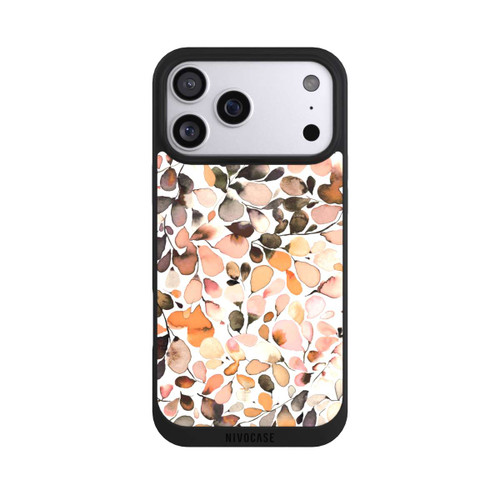 Apple iPhone 17 Pro Max NIVOpure Eukalyptus Aquarellblätter Dunkelbraun Herbst