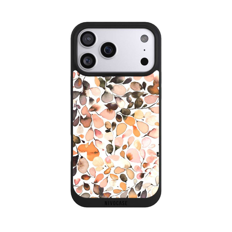 iPhone 17 Pro Max NIVOpure Eukalyptus Aquarellblätter Dunkelbraun Herbst