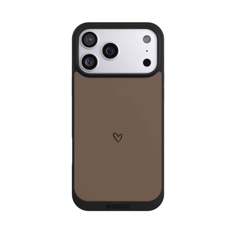 iPhone 17 Pro Max NIVOpure Herz Minimalistisch Braun