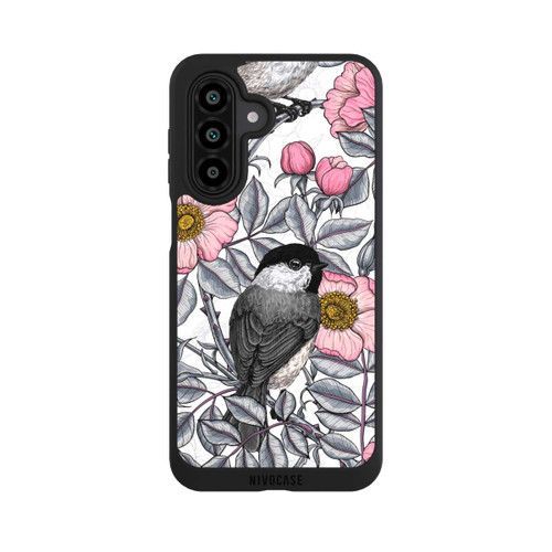 Samsung Galaxy A17 5G NIVOpure Schwarzkopfmeisen und Wilde Rosen