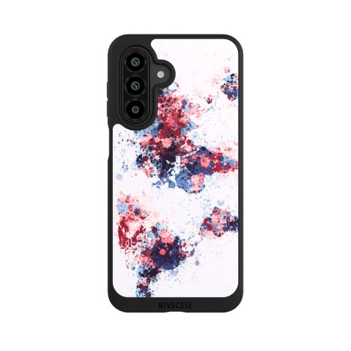 Samsung Galaxy A17 5G NIVOpure Weltkarte Farbenspritzer Blau Rot