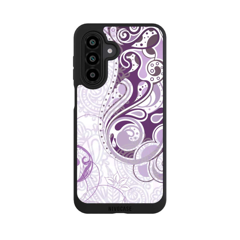 Galaxy A17 5G NIVOpure Motif d'automne violet et blanc