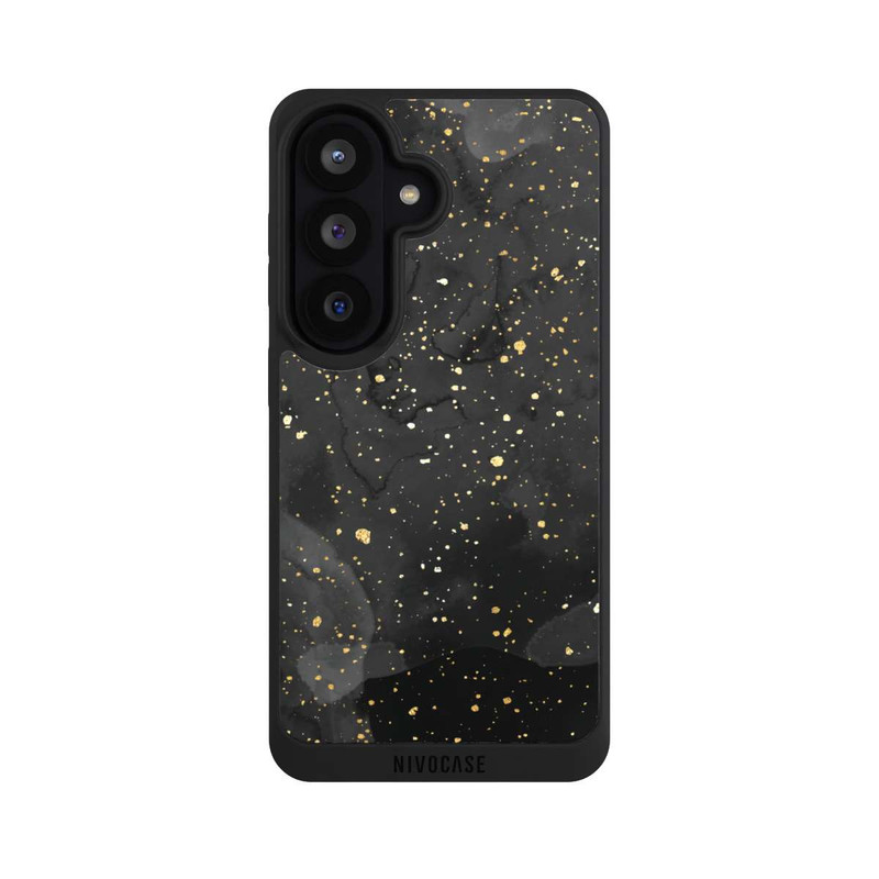 Galaxy S26 NIVOpure Glitzernder Marmor-Schwarz-Gold-Look