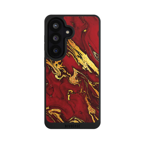Samsung Galaxy S26 NIVOpure Red Gold Marble Look