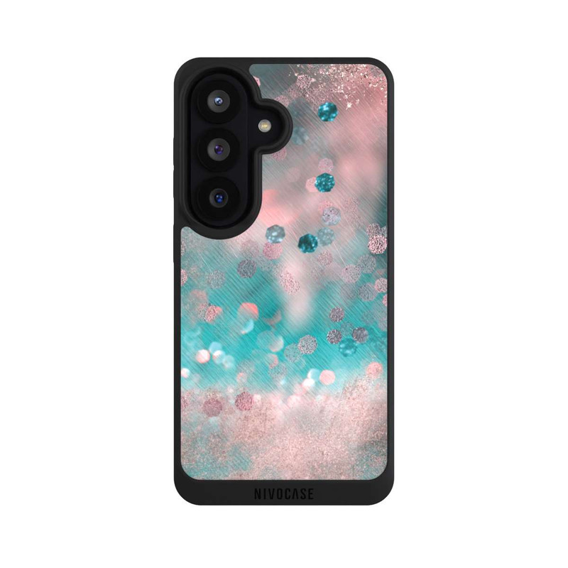 Galaxy S26 NIVOpure Look pailleté glamour turquoise