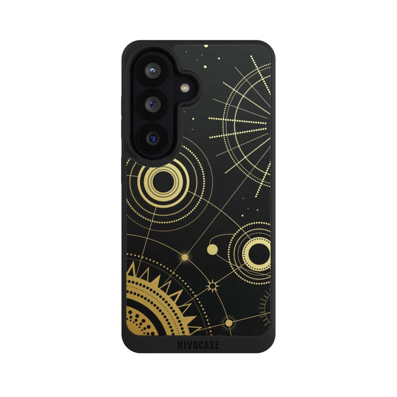 Galaxy S26 NIVOpure Schwarzer und goldener Look Abstrakt