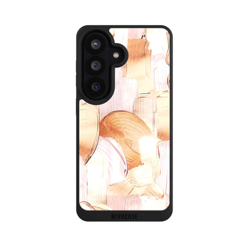 Samsung Galaxy S26 NIVOpure Weiß/Gold Pinsel Muster