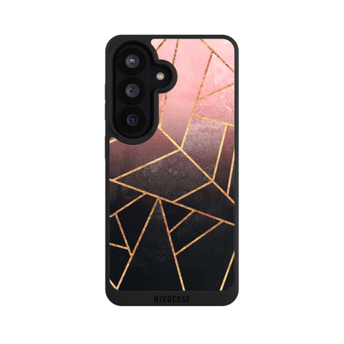 Samsung Galaxy S26 NIVOpure Pinker und Schwarzer Stein Gold Druck