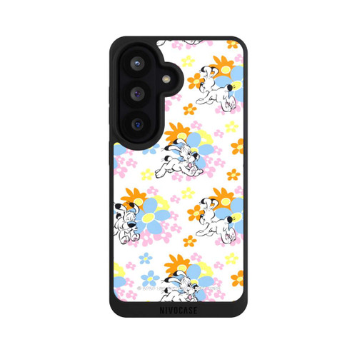 Samsung Galaxy S26 NIVOpure Idéfix sur fleurs colorées
