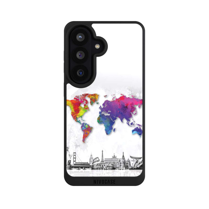 Galaxy S26 NIVOpure Weltkarte mit Skyline