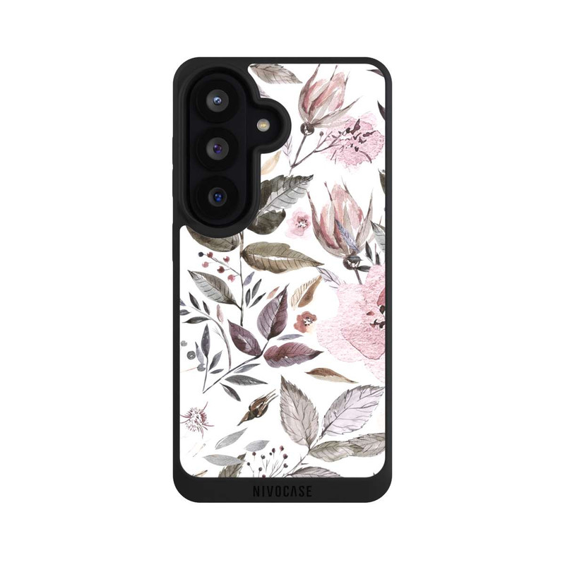 Galaxy S26 NIVOpure Aquarelle Fleurs Roses Brunes
