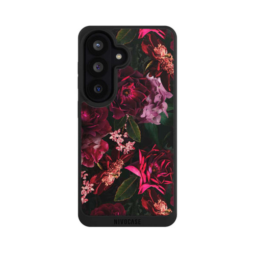 Samsung Galaxy S26 NIVOpure Dark Red and Pink Flowers