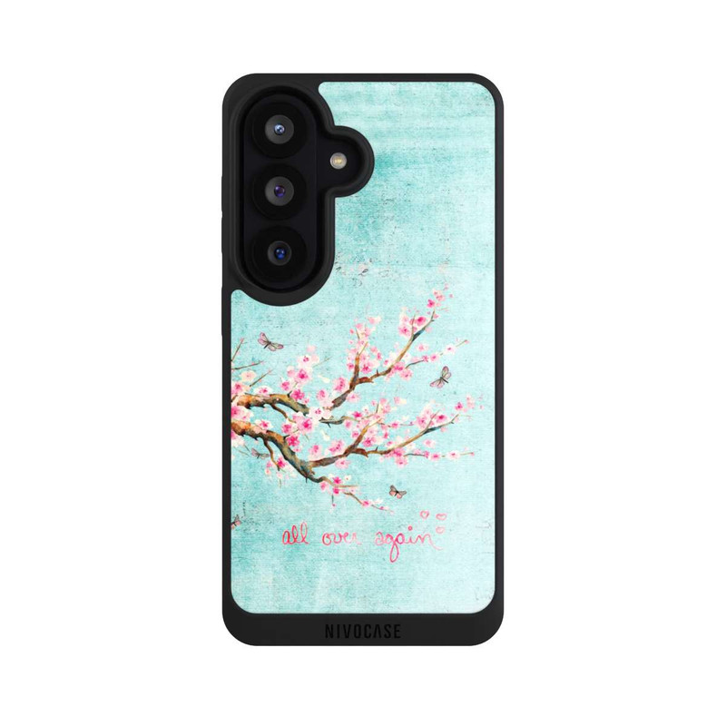 Galaxy S26 NIVOpure Motif d'arbre en fleurs de cerisier bleu