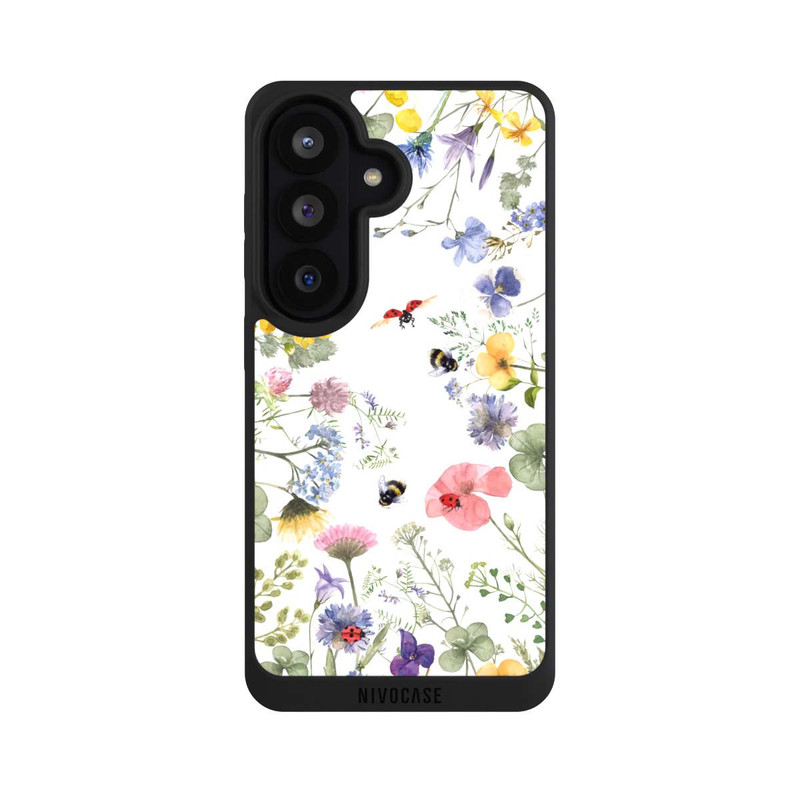 Galaxy S26 NIVOpure Bunte Frühlingsblumen und Bienen