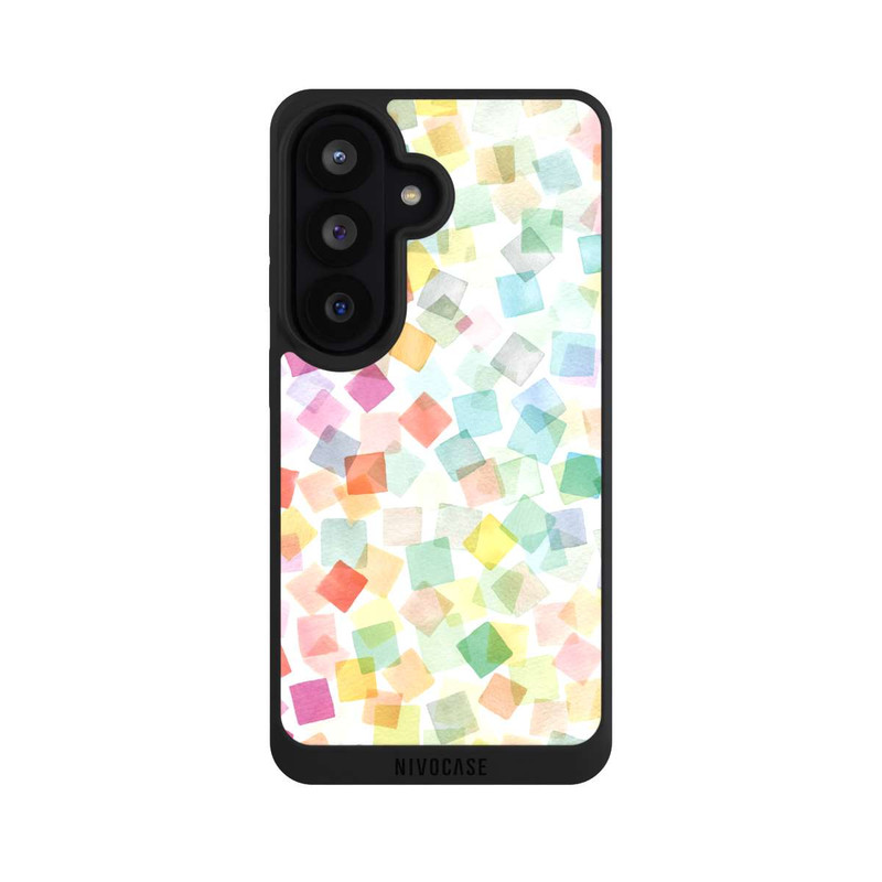 Galaxy S26 NIVOpure Konfetti geometrische Plaids Regenbogen