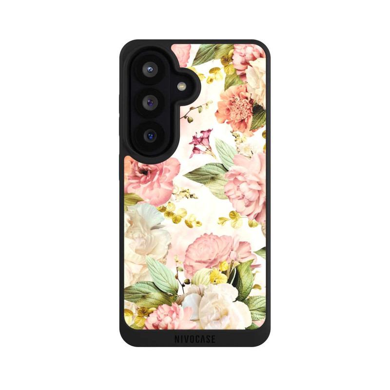 Galaxy S26 NIVOpure Flower Frame Peonies beige