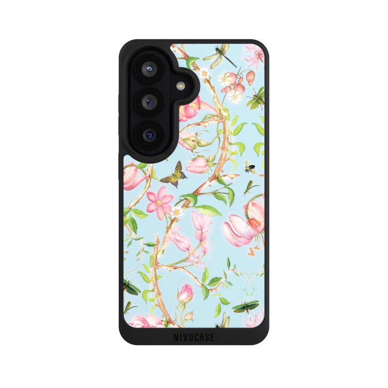 Galaxy S26 NIVOpure Fleurs Botaniques Vintage Bleu