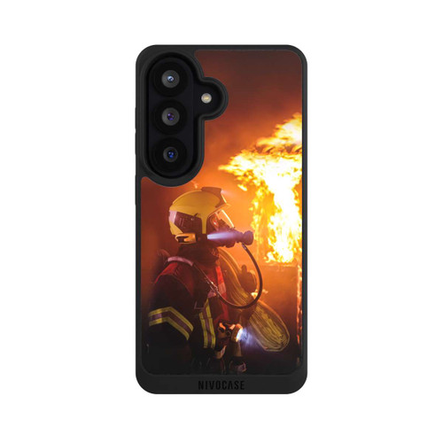 Samsung Galaxy S26 NIVOpure Firefighter Looking Up Explosion