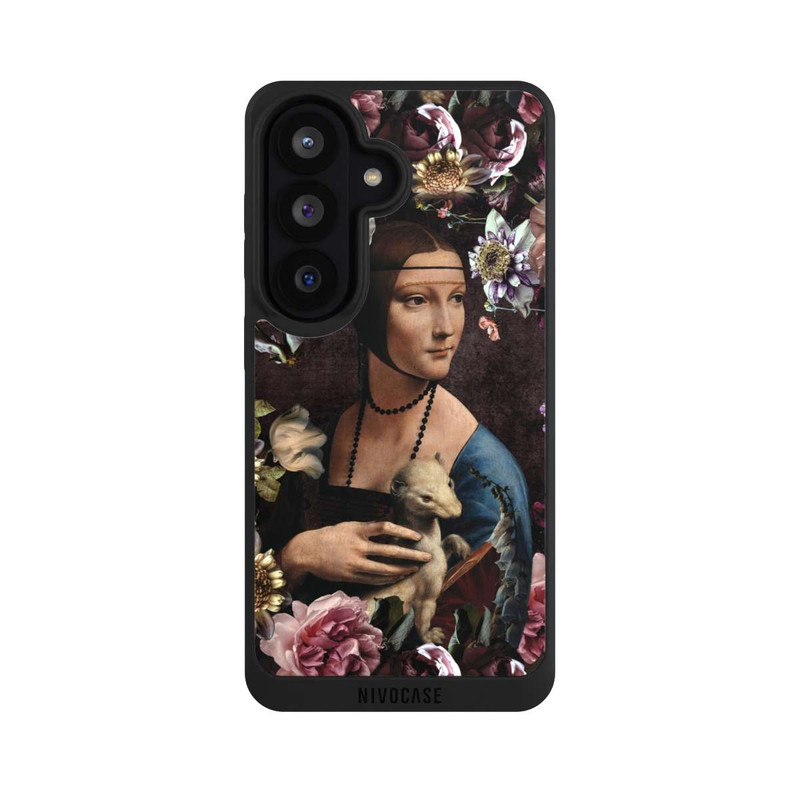 Galaxy S26 NIVOpure Dame avec hermine aux roses 